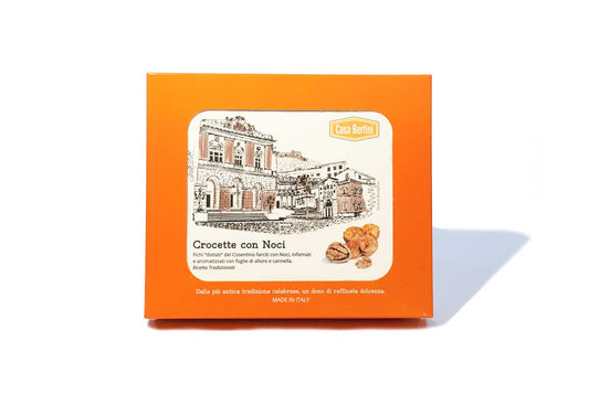Crocette Calabresi di Fichi Dottati alle Noci- 300gr - Dolci calabresi - Sweetsinternationalsrls