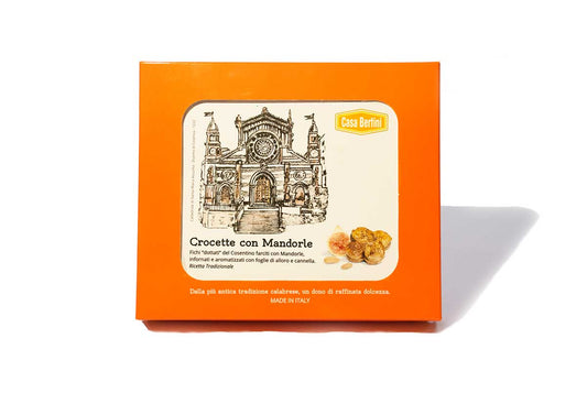 Crocette di Fichi Dottati, Farcite con Mandorle - 300gr - Dolci calabresi - Sweetsinternationalsrls